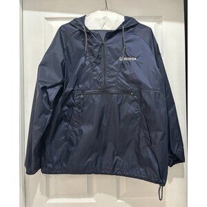 Harriton Unisex Honda Windbreaker Pullover Hoodie Waterproof Raincoat Sz L